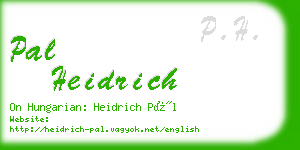 pal heidrich business card